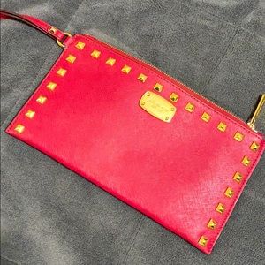 Deep Red Michael Kors Wristlet